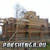Собранный сруб церкви. 5 октября 2013 г.